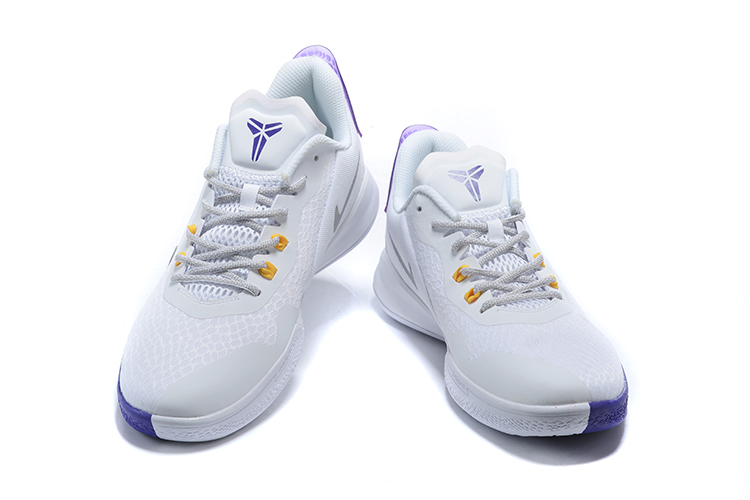 2020 Men Nike Mamba Focus Kobe White Purple Grey Shoes - Click Image to Close